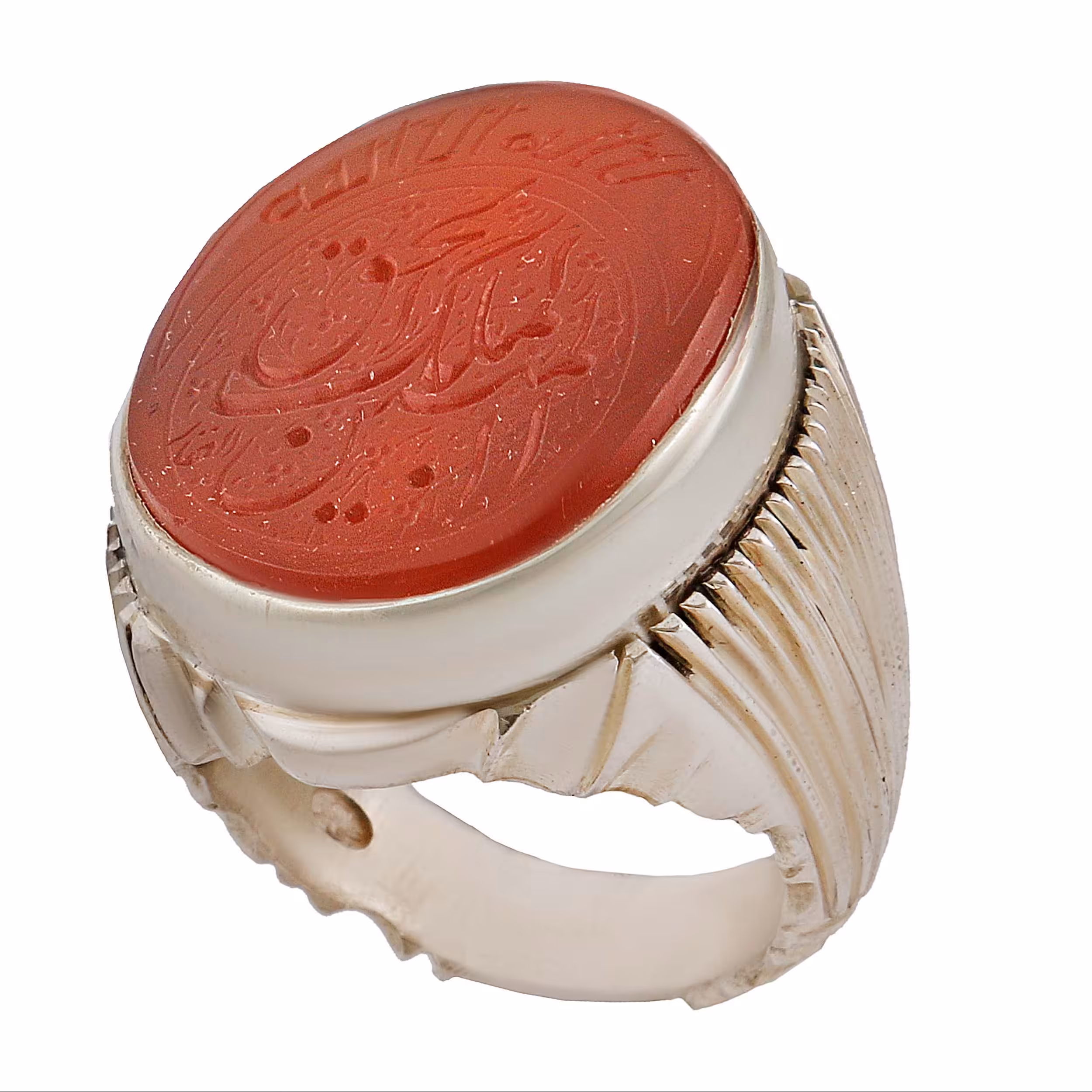 انگشتر نقره مردانه بازرگانی میلادی مدل عقیق یمنی کد AM2798