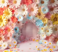 بک دراپ عکاسی با گل رنگارنگ | گرافیک با طعم تربچه