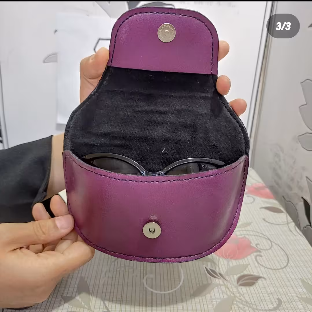 قاب عینک چرم طبیعی