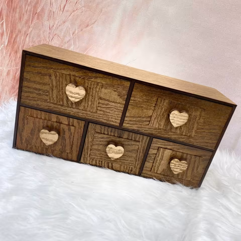 باکس 5 کشو فایل پنج کشو قهوه ای 