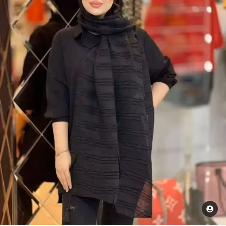 شال نخی مجلسی شیک نخی منگوله دار