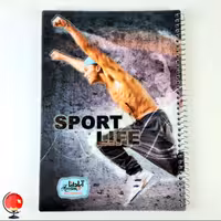 دفتر 80 برگ سیمی جلد طلقی اپادانا طرح اسپرت کد 2493