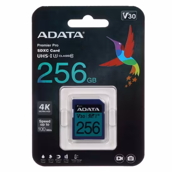 کارت حافظه microSDXC ای دی تا مدل PremieR PRO UHS-I U3 کلاس 10 4K سرعت 100MB/sو ظرفیت 256 گیگابایت مخصوص دوربین عکاسی