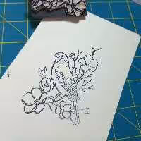 مهر دستساز حرفه ای طرح پرنده 