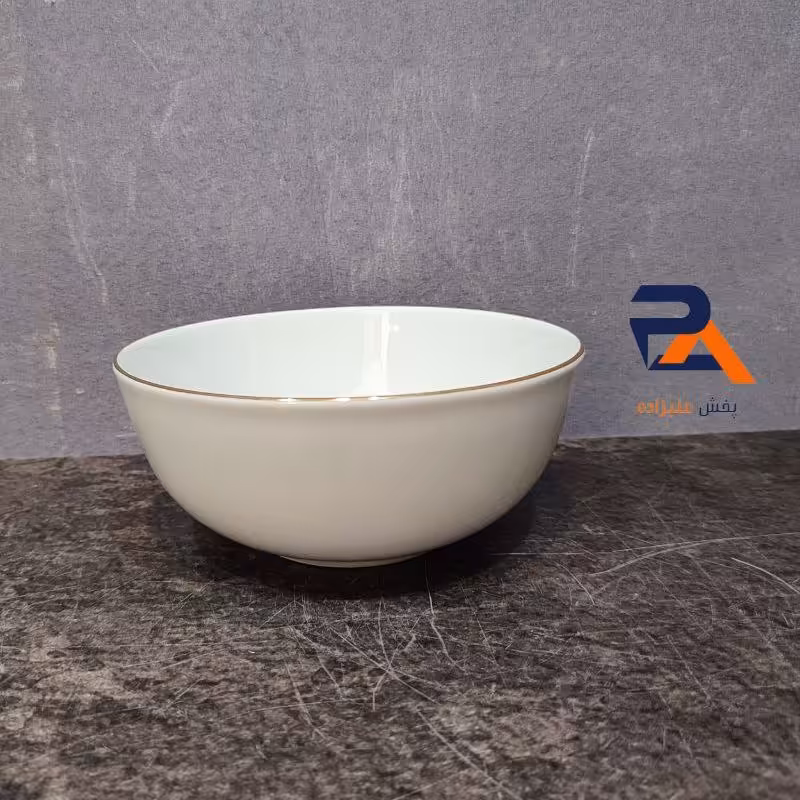 کاسه آبگوشت خوری لورین چینی لبه طلایی دیپلمات اصفهان درجه یک دست 6 عددی 