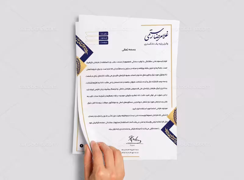 سربرگ وکیل | گرافیک با طعم تربچه