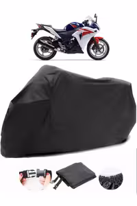 چادر موتورسیکلت مشکی برزنت موتور سیکلت سازگار با خود هوندا CBR 250 R سیاه Autoex