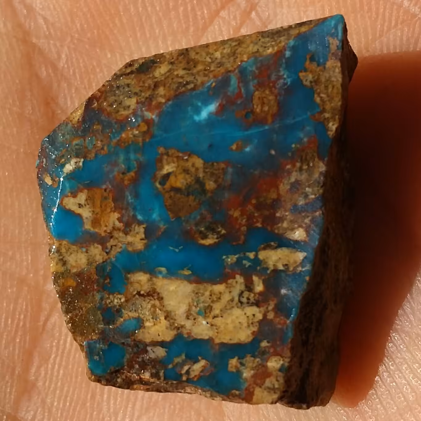 اسلایس سنگ راف فیروزه آبی خاص اصل نیشابور 100 در 100 طبیعی بی نظیر شاهکار خلقت