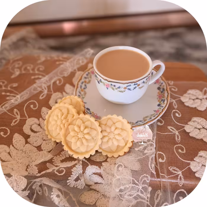 کوکی کره ای خونگی شمسه میان وعده سالم تنقلات سالم بدون جوش شیرین