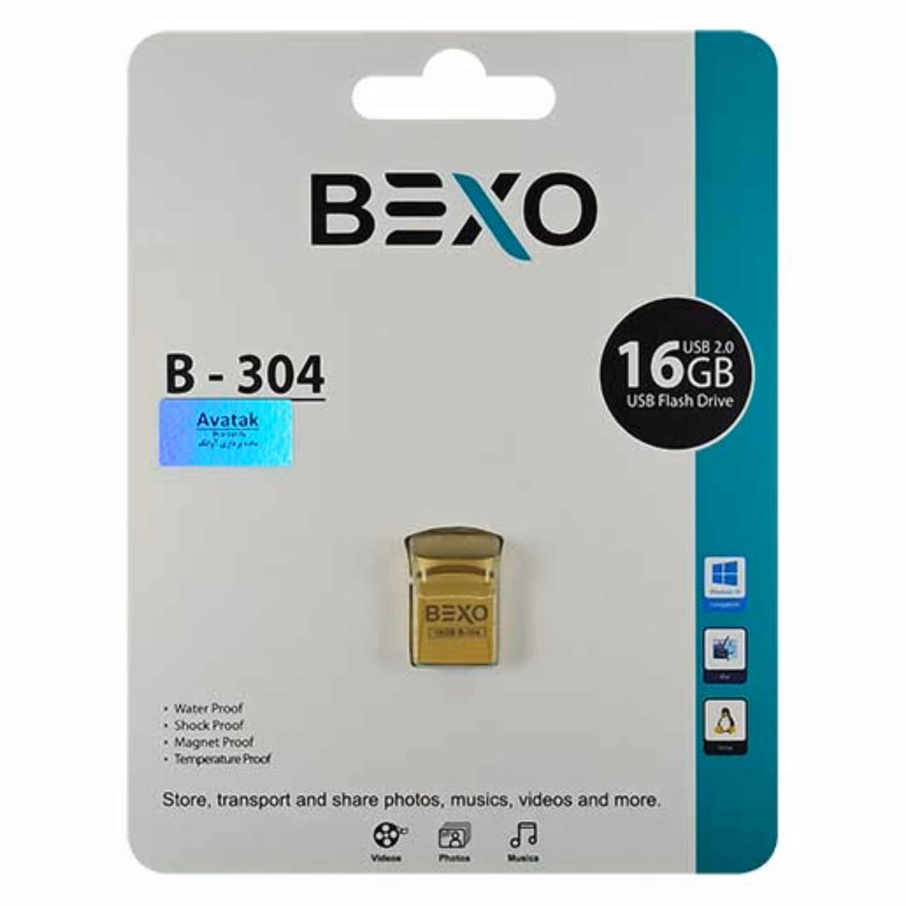 فلش 16GB Bexo B-304 با گارانتی مادام العمر