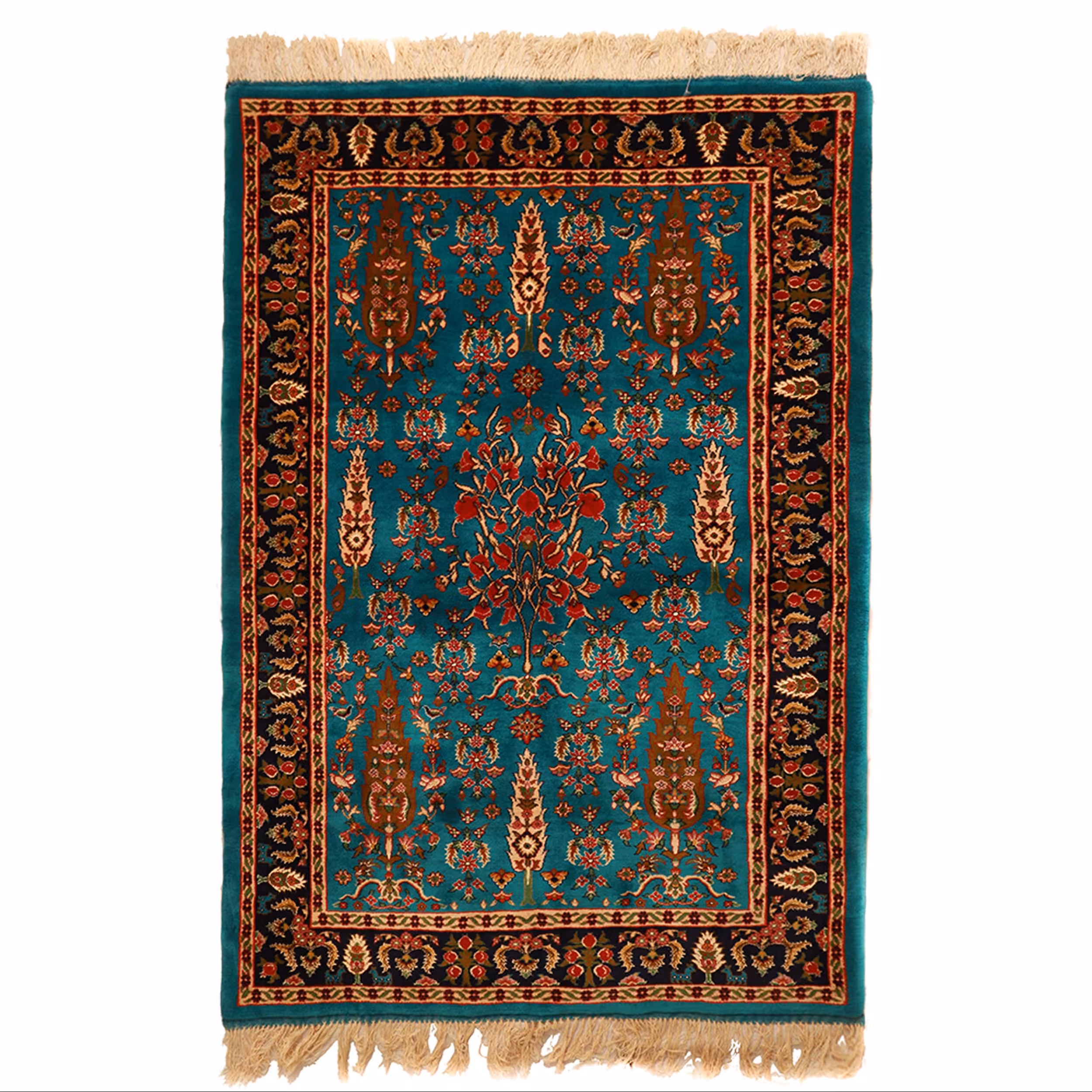 فرش دستباف دو نیم متری مدل باغ بهشت کد 410607