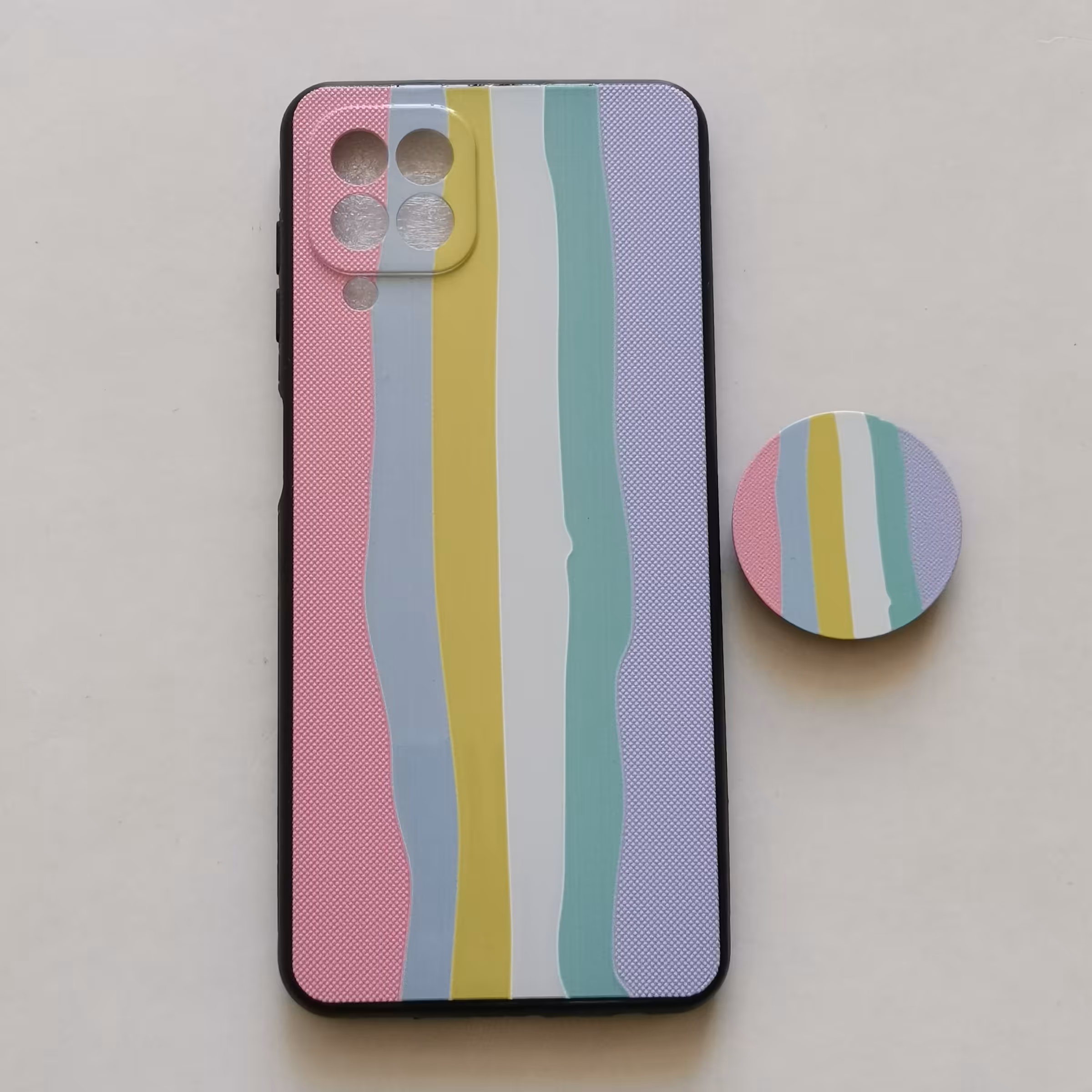 قاب طرحدار  آبرنگی پاپ سوکت دار گوشی سامسونگ A22 4G