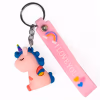 جاکلیدی مدل عروسکی طرح اسب یونیکورن تک شاخ به همراه بند آویز