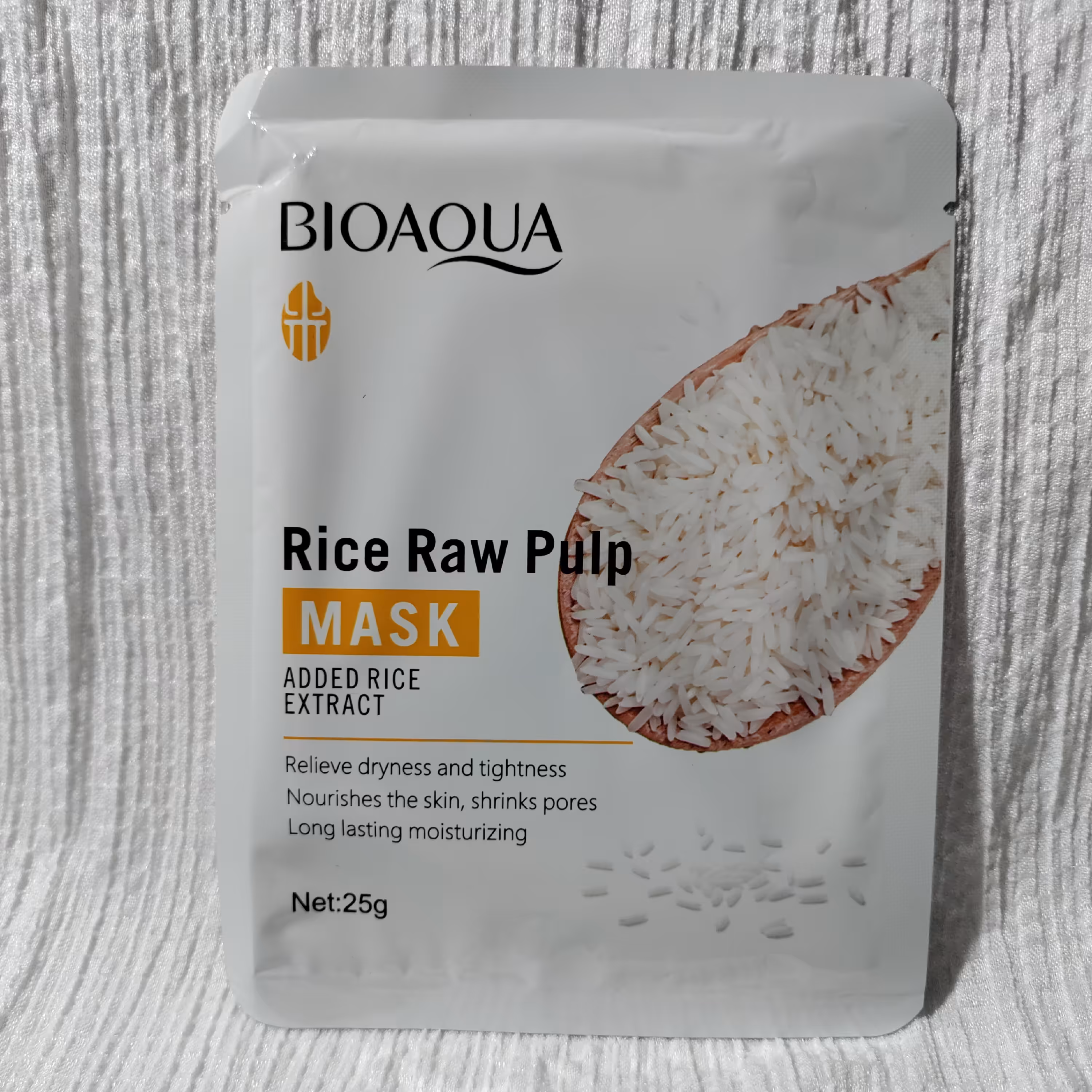 ماسک ورقه ای عصاره برنج خام بیوآکوا

