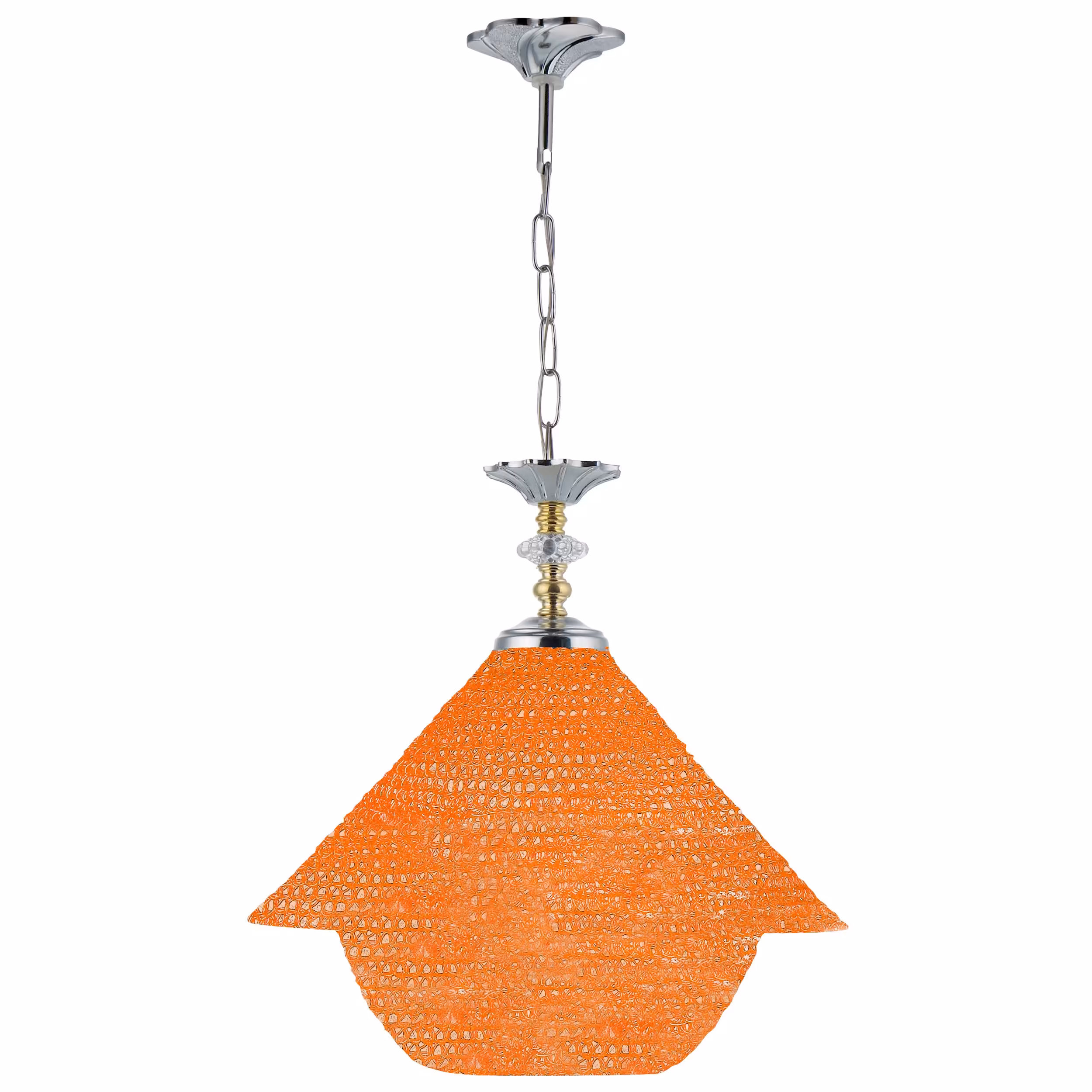 لوستر تک شاخه مدل کلبه نارنجی