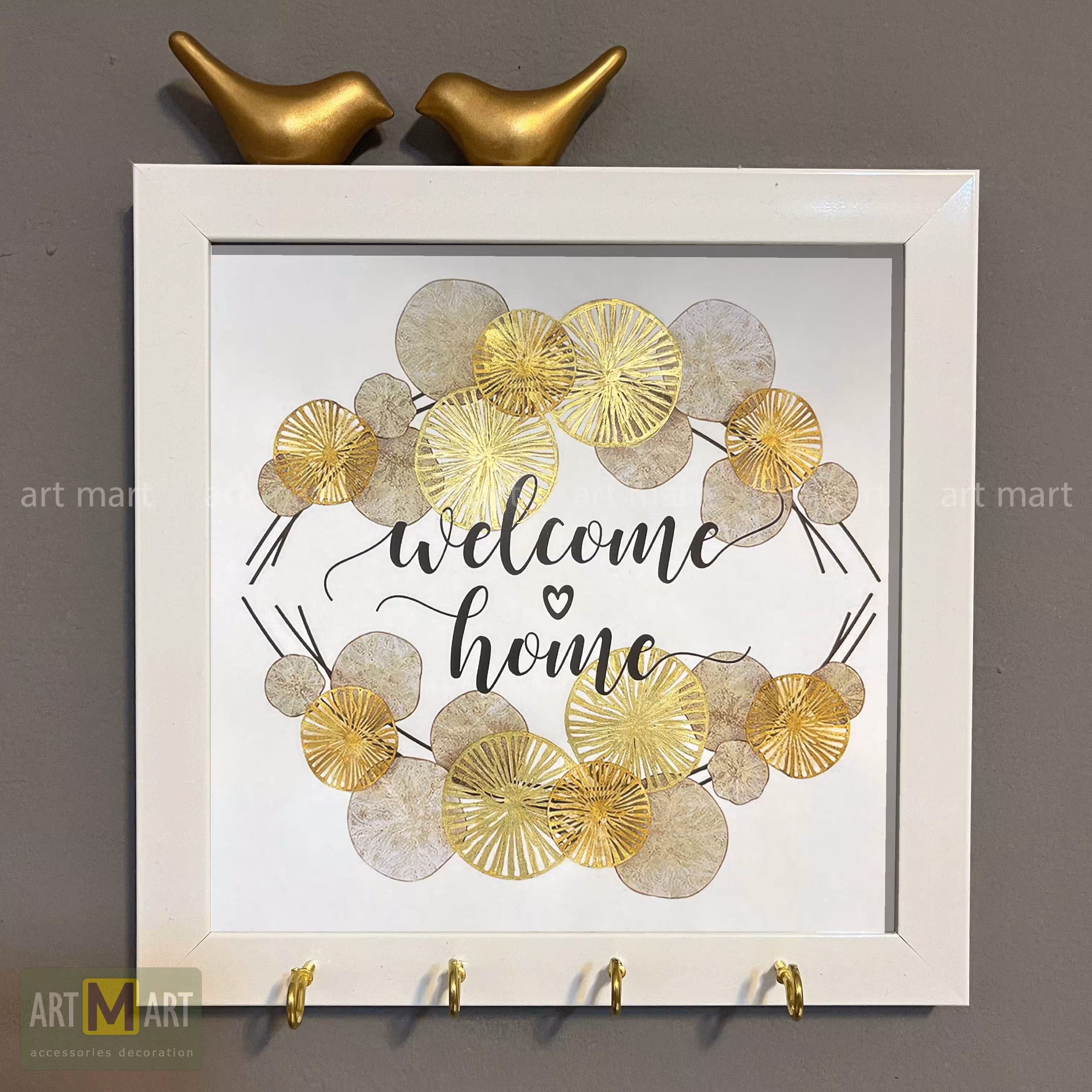 جاکلیدی دیواری نقش طلایی 151502 (پس کرایه)