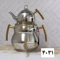 کتری و قوری نزاز 4031 سایه تمام استیل 