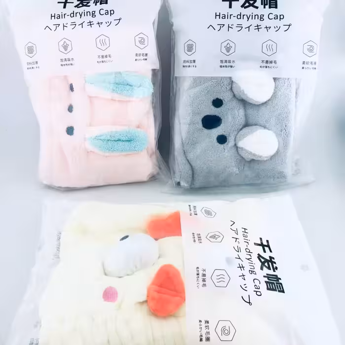 کلاه حمام حوله ای طرح حیوانات 