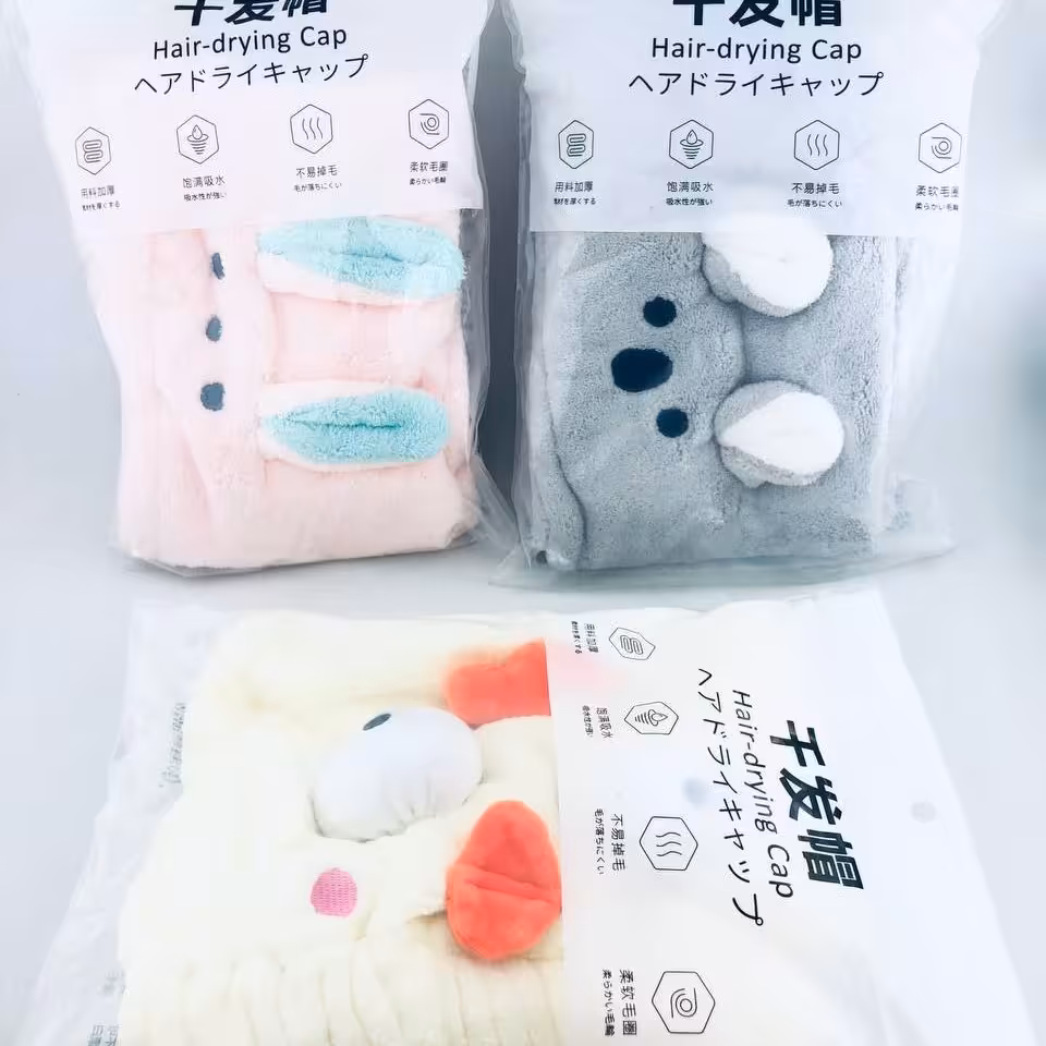 کلاه حمام حوله ای طرح حیوانات 