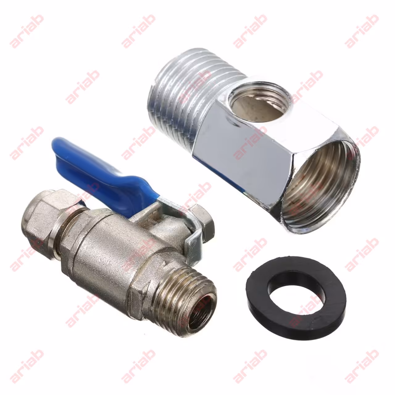 شیر ورودی و سراهی ورودی برنجی استیل دستگاه تصفیه آب خانگی