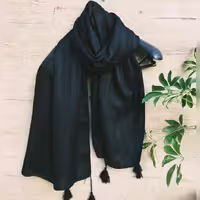 شال مشکی ( طرح دار )                               