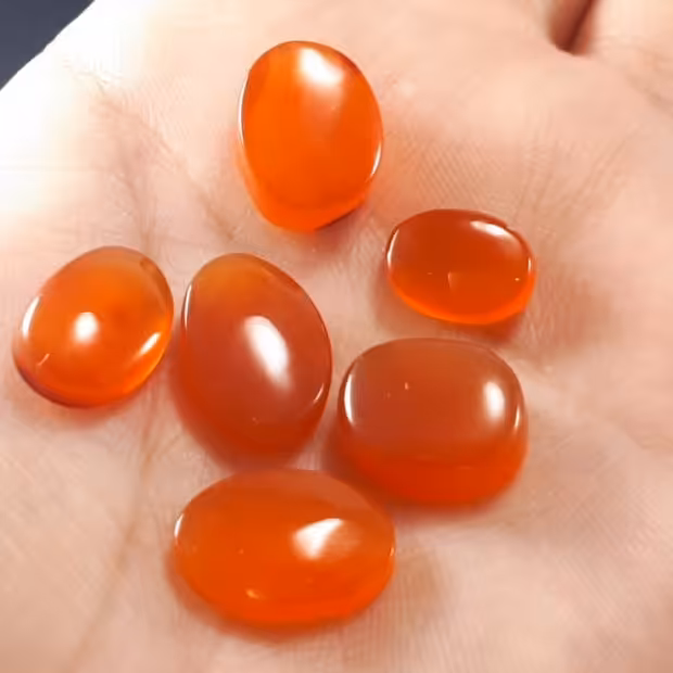 پکیج شش عددی عقیق یمنی پرتقالی کهنه کد: M 612