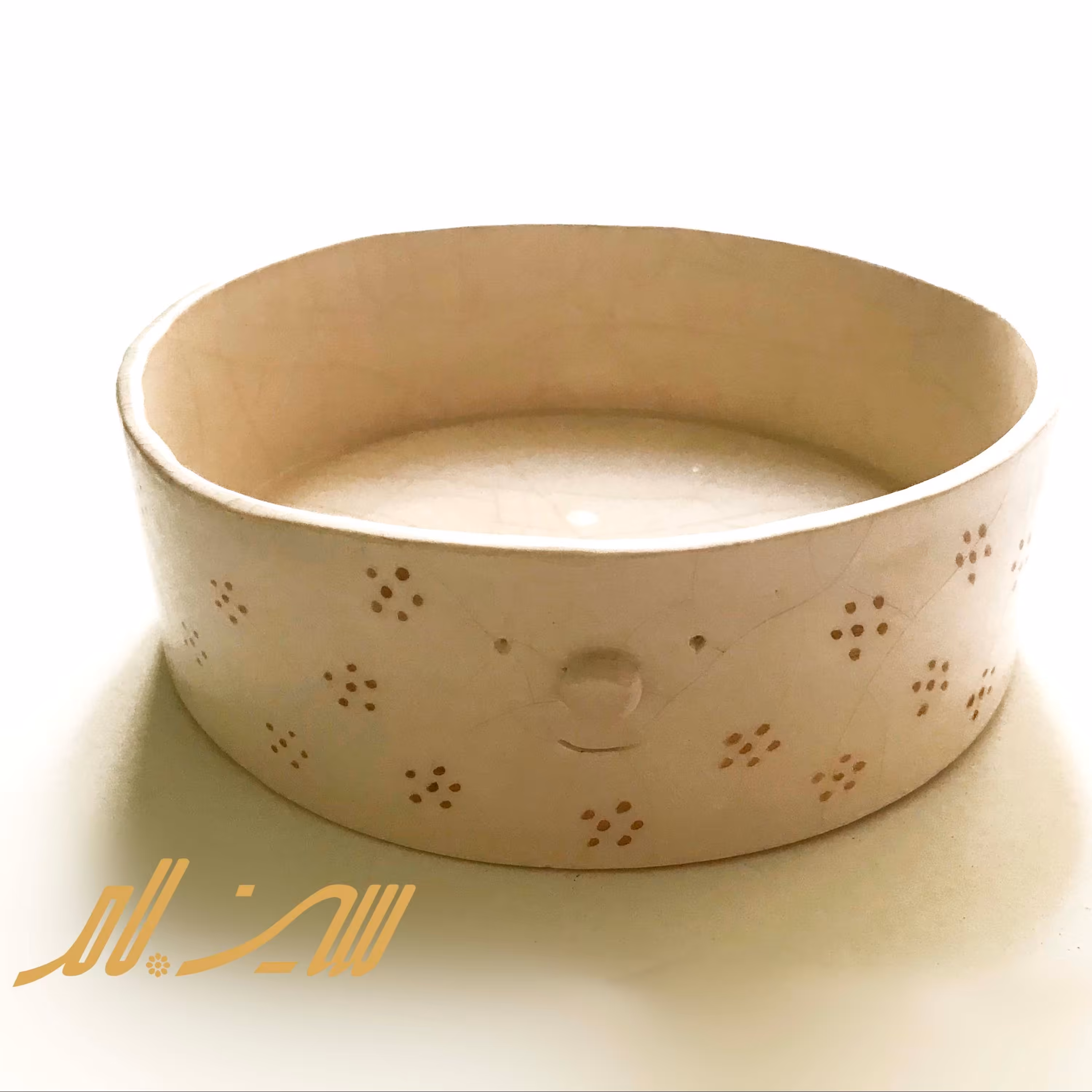 کاسه سرامیک - لعاب ترکدار- اندازه 16 در 5.5