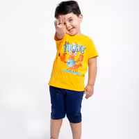 کد to2280 تیشرت شلوارک اسپرت بچگانه pirate مناسب 6تا 7 سال جنس تیشرت پنبه سوپر یکرو و شلوارک پنبه سوپر لاکرا 