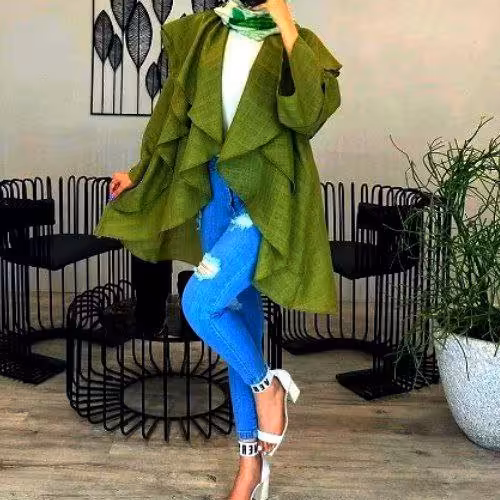 مانتو عروسکی زنانه جنس حریر میلانو  درجه یک رنگبندی کامل فری سایز 