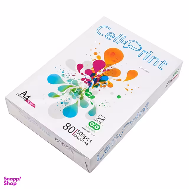 کاغذ A4 سل پرینت (cell print)کد 45 رنگ سفید بسته 500 عددی