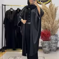 رویه زنانه ساتن مدل مانتو عبایی ساتن مدل یگانه