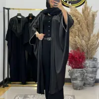 رویه زنانه ساتن مدل مانتو عبایی ساتن مدل یگانه