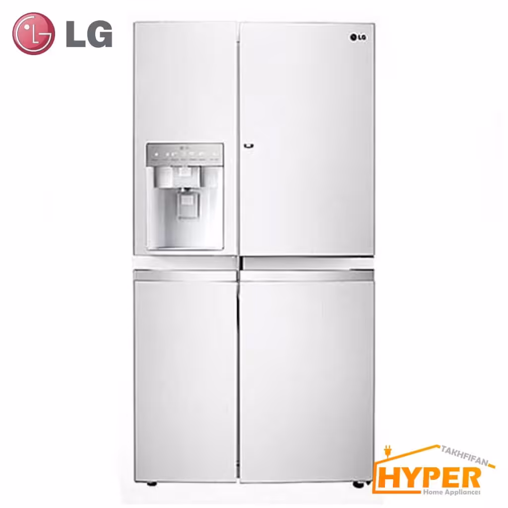 یخچال فریزر ساید بای ساید ال جی SXB530WB سفید چرم