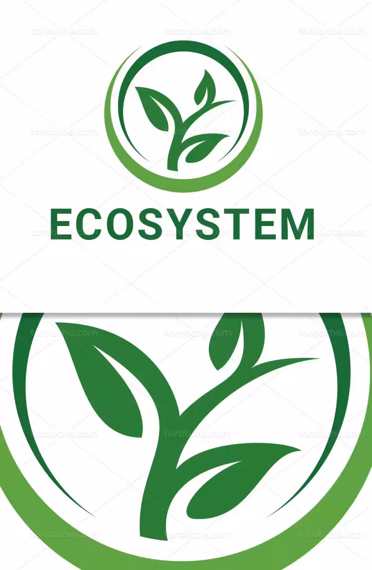 وکتور لوگو برگ سبز | گرافیک با طعم تربچه