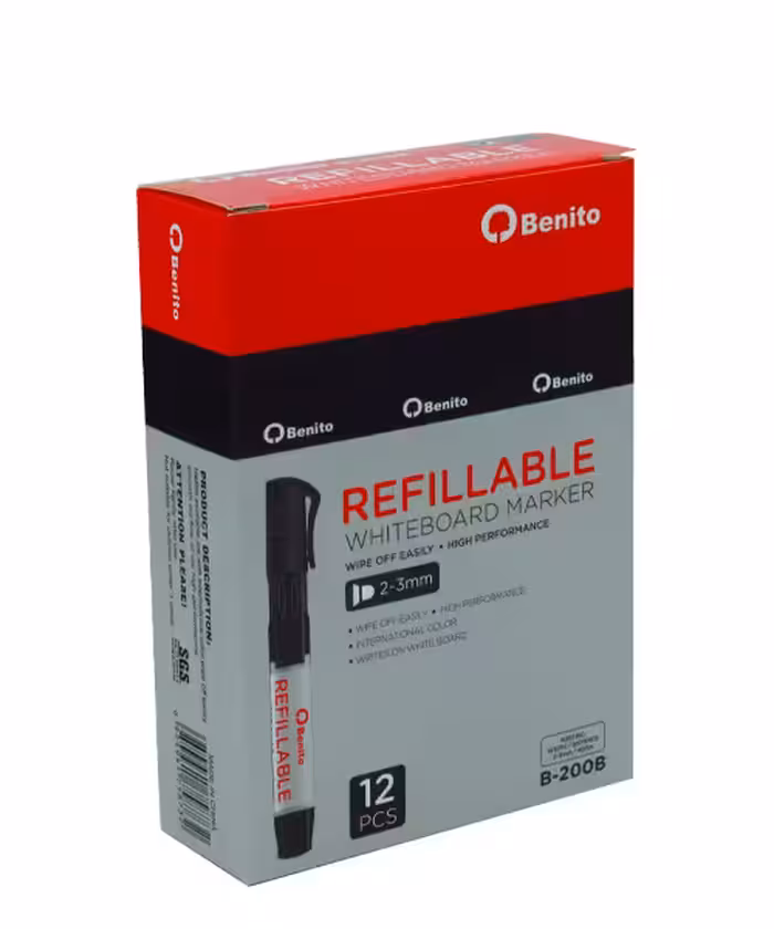 ماژیک وایتبرد  بنیتو شارژی بسته(12عددی)