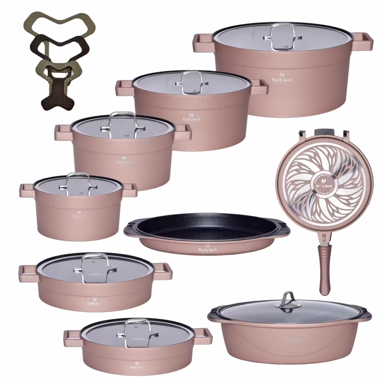 سرویس قابلمه چدن 21 پارچه راکلند مدل تمیس RE2200