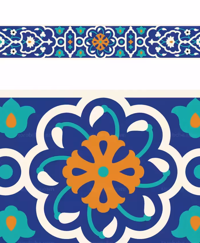 وکتور طرح کاشی کاری اسلامی شماره 70 - گرافیک با طعم تربچه