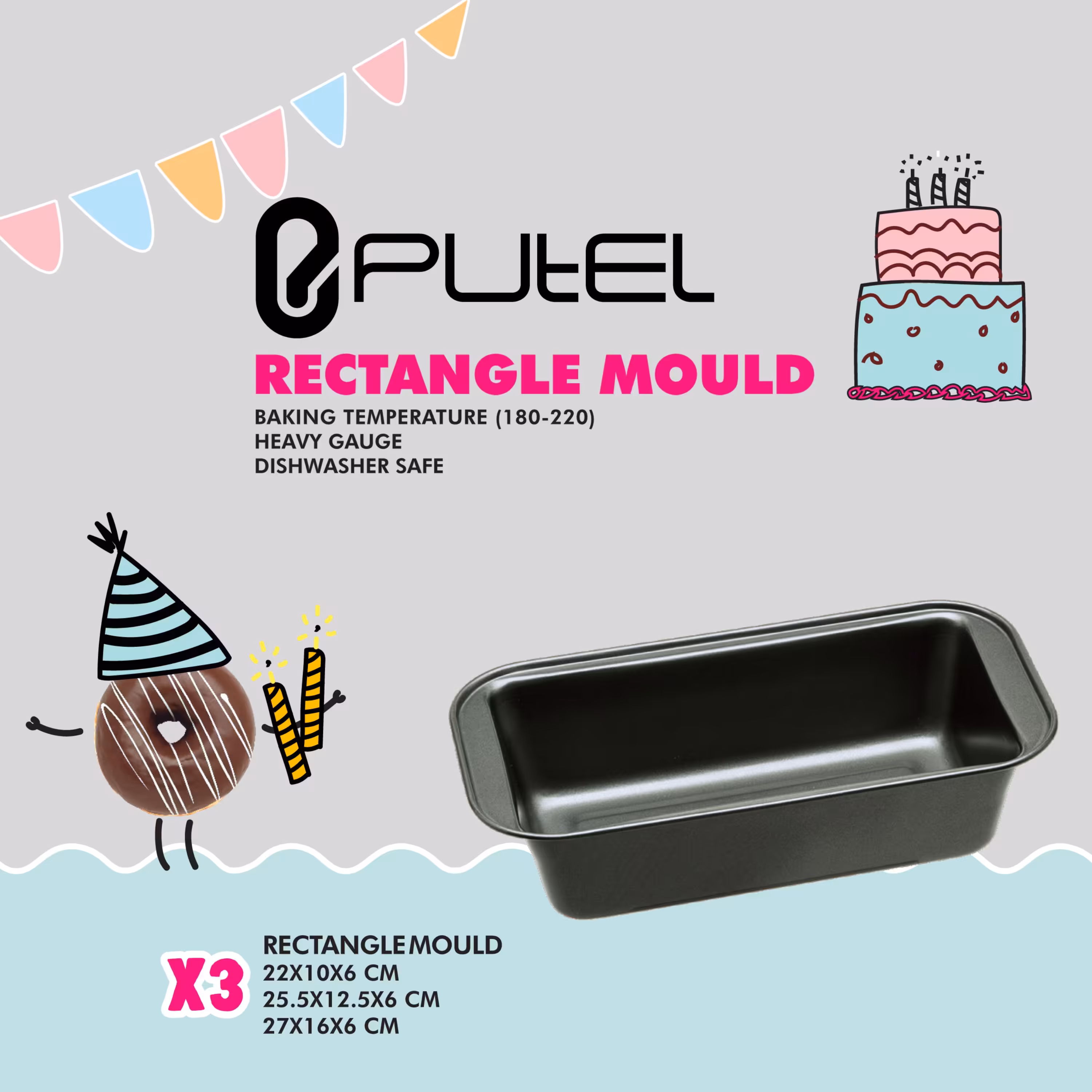 قالب کیکس تفلون کوچک 