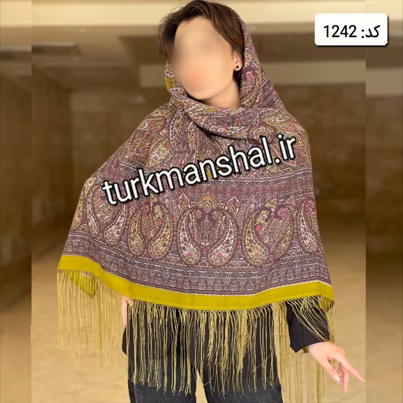 روسری ترکمن ابریشمی (ایتالیایی) کد 1242