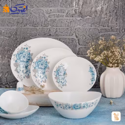 سرویس مانیسا آبی پارس اپال 28 پارچه 6 نفره کد 265