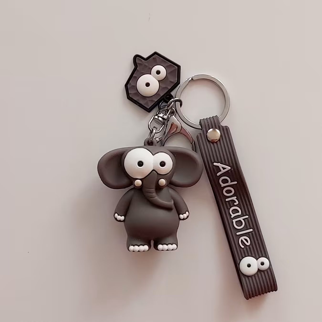 جاسوئیچی فانتزی  سیلیکونی وارداتی طرح فیل  رنگ طوسی