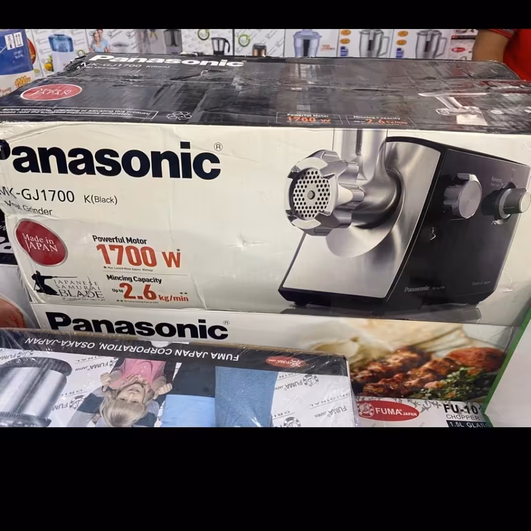 چرخ گوشت پاناسونیک اصلی ژاپن مدل mk-gj1700 تیغه فولادی توان 1700 وات واقعی پرقدرت