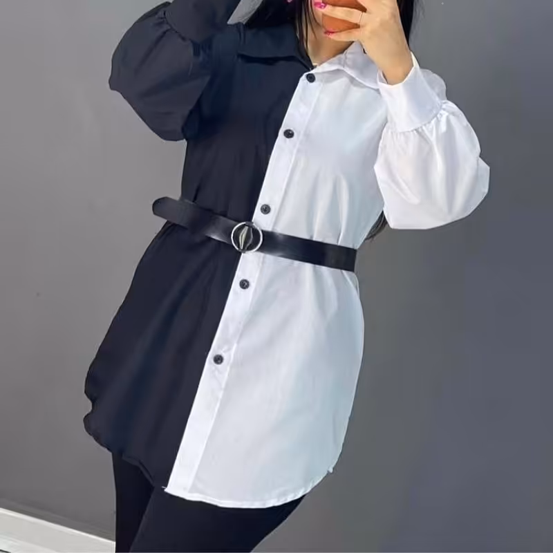تونیک مانتویی دورنگ