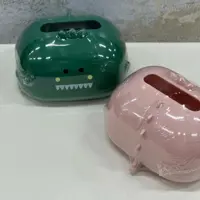 جادستمالی عروسکی سبز و صورتی فانتزی دایناسوری