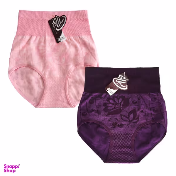 شورت گنی زنانه مدل فاق بلند کد W70124 مجموعه دو عددی