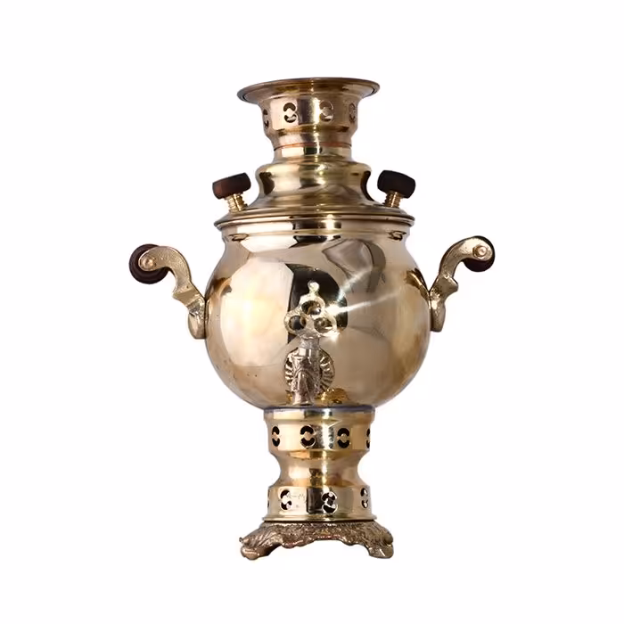 سماور برنجی مدل سیسمونی ساده