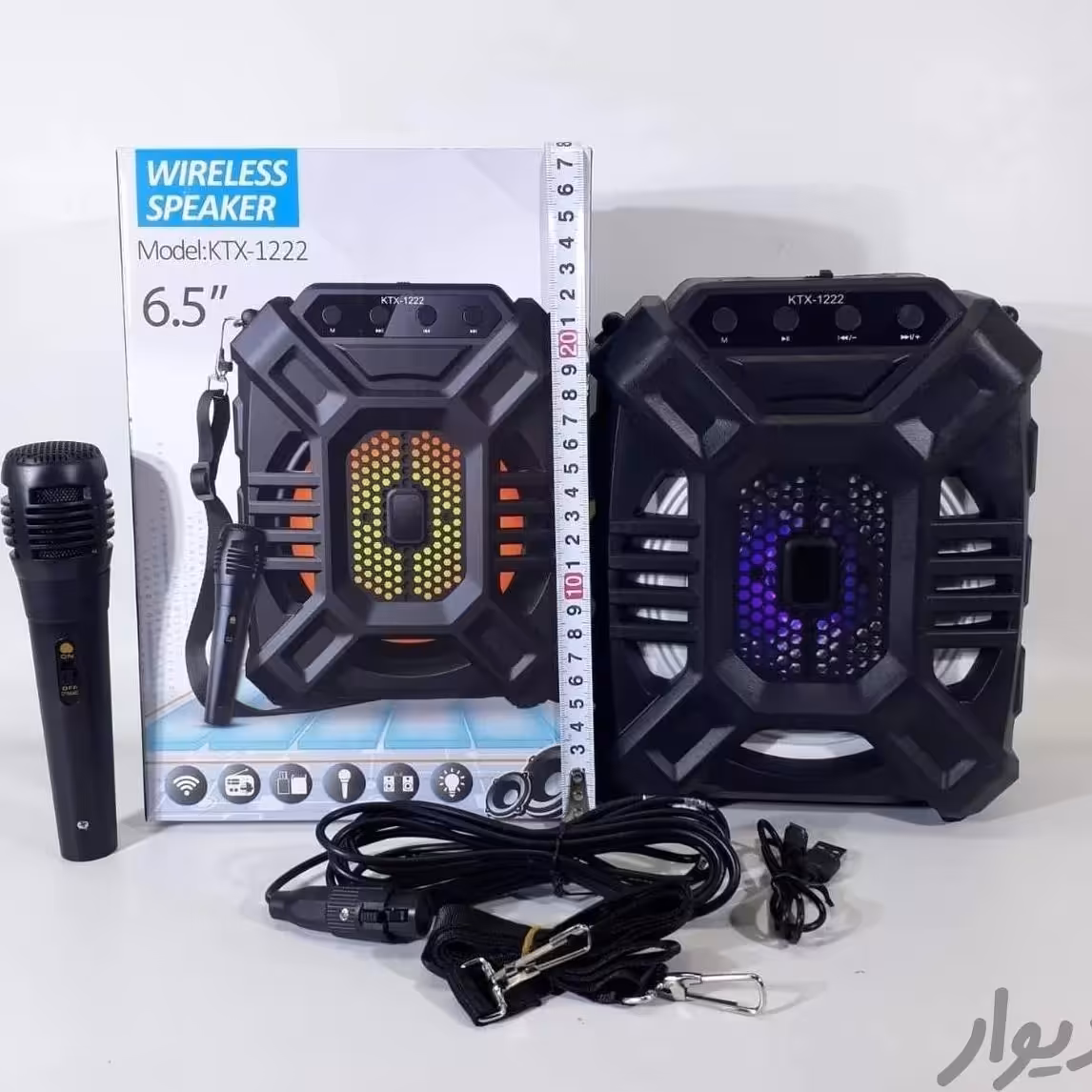 اسپیکر شارژی بلوتوثی قابل حمل مدل KTX 1222