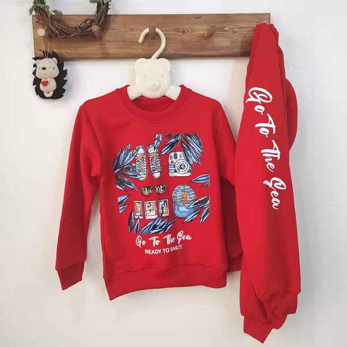 بلوز و شلوار پسرانه طرح هاوایی بسیار نرم و لطیف 