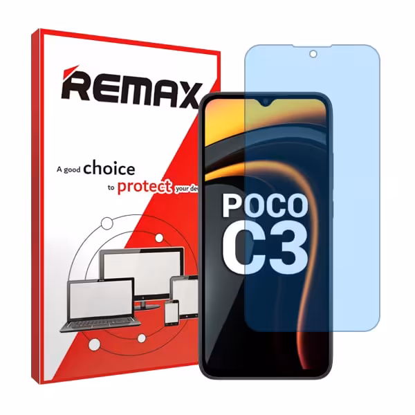 گلس شیائومی Poco C3 مدل هیدروژلی آنتی بلو برند ریمکس کد S