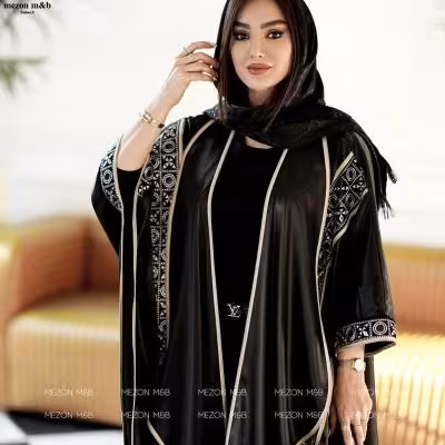 مانتو مجلسی ساتن مدل پانچ سدنا